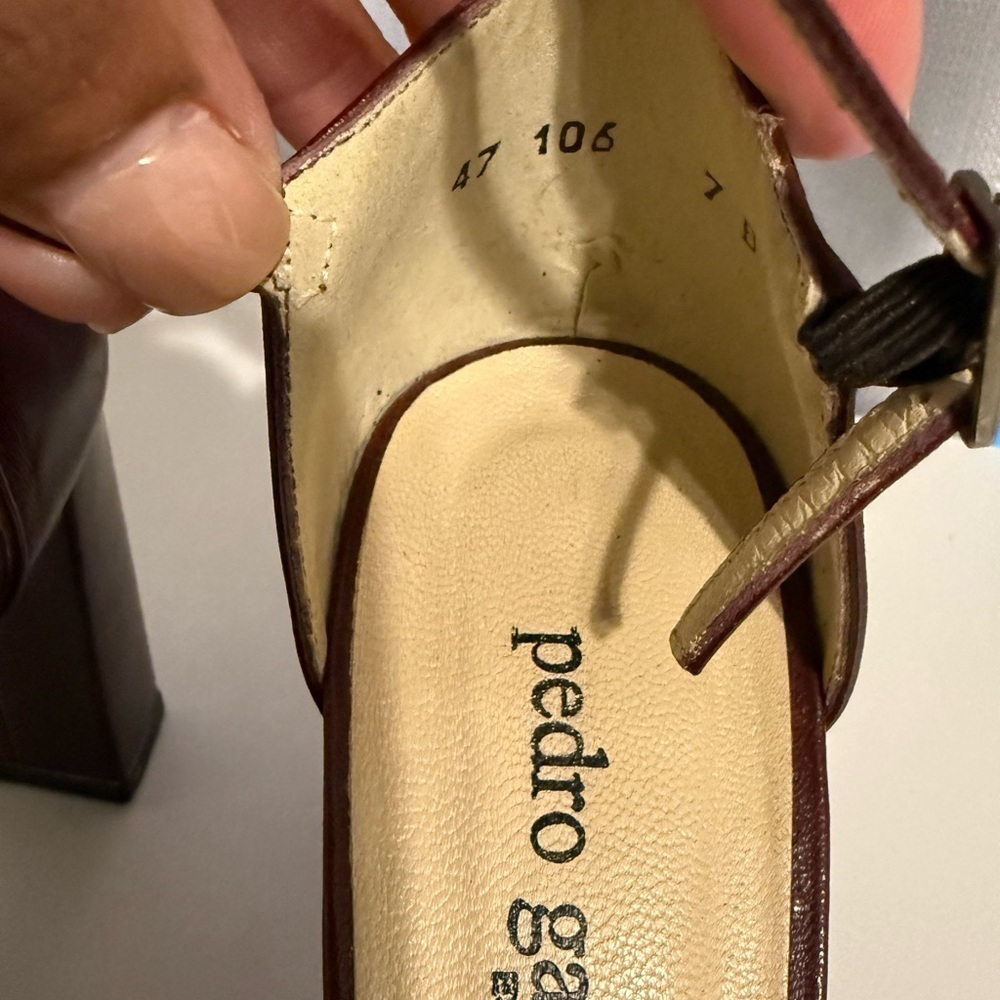 Pedro Garcia Burgundy Women's Heels - Picture 2 of 8